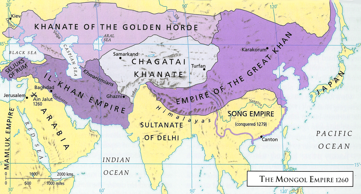 kublai khan empire map